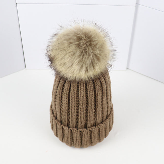 Knitted pullover wool hat