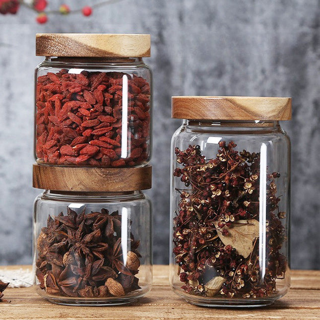 Glass storage jar