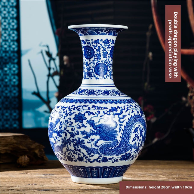 Blue and White Porcelain Vase Home Decoration