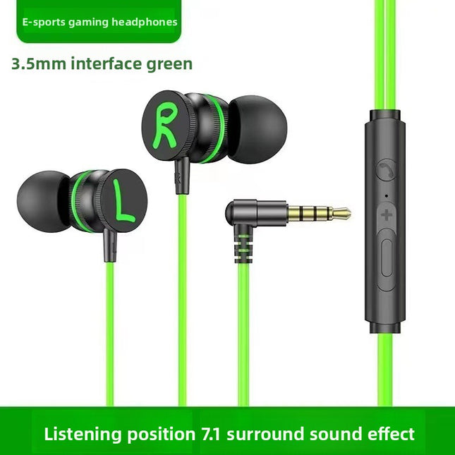 In-ear low-frequency mobile phone cable gaming headphones